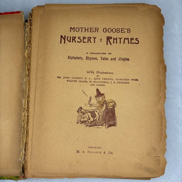 Mother Goose Complete Melodies Vintage Book Inscribed from 1907 - Picture 3 of 4